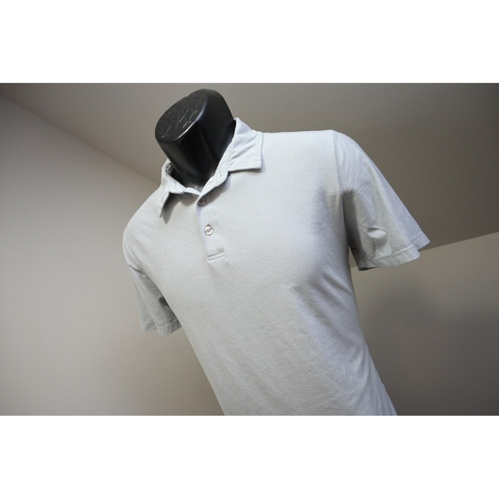 Vuori Polo Shirt Golf Athletic Mens Small Light Gray Short Sleeve Performance